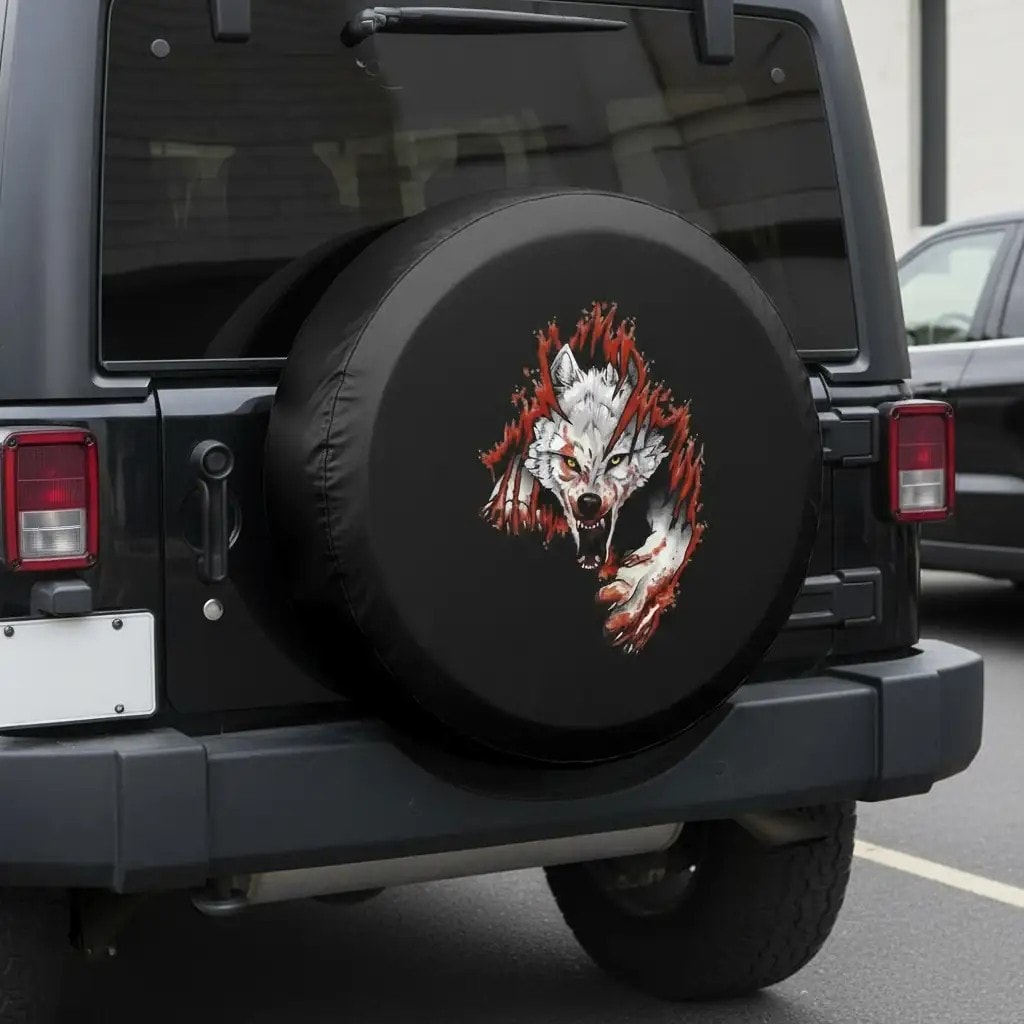 Wolf Designed Spare Wheel Tire Cover